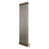 Radiador Tradicional de 3 Columnas y Válvulas - 1800 x 470mm - Metal Crudo