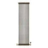 Radiador Tradicional de 3 Columnas y Válvulas - 1800 x 470mm - Metal Crudo