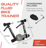 Rodillo de fluido Velo Pro negro, con estructura robusta, acabado mate, y accesorios como bloque elevador y palanca de liberación rápida