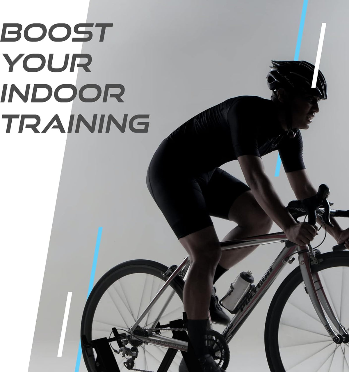 Rodillo de fluido Velo Pro negro, diseñado para entrenamiento en interiores, con estructura robusta y elegante acabado mate