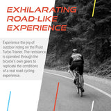 Rodillo de Fluido Velo Pro Negro, con diseño elegante y moderno, ideal para entrenamientos de ciclismo en interiores, textura resistente