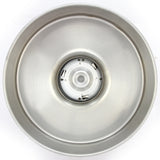 Máquina de algodón de azúcar KuKoo con tazón de acero inoxidable brillante, diseño circular y motor central visible para hacer dulces esponjosos