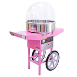KuKoo Máquina de Algodón de Azúcar con Carrito y Cúpula Protectora