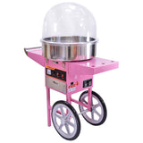 KuKoo Máquina de Algodón de Azúcar con Carrito y Cúpula Protectora