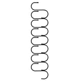 Ganchos colgantes de acero en forma de S - Negro x 8