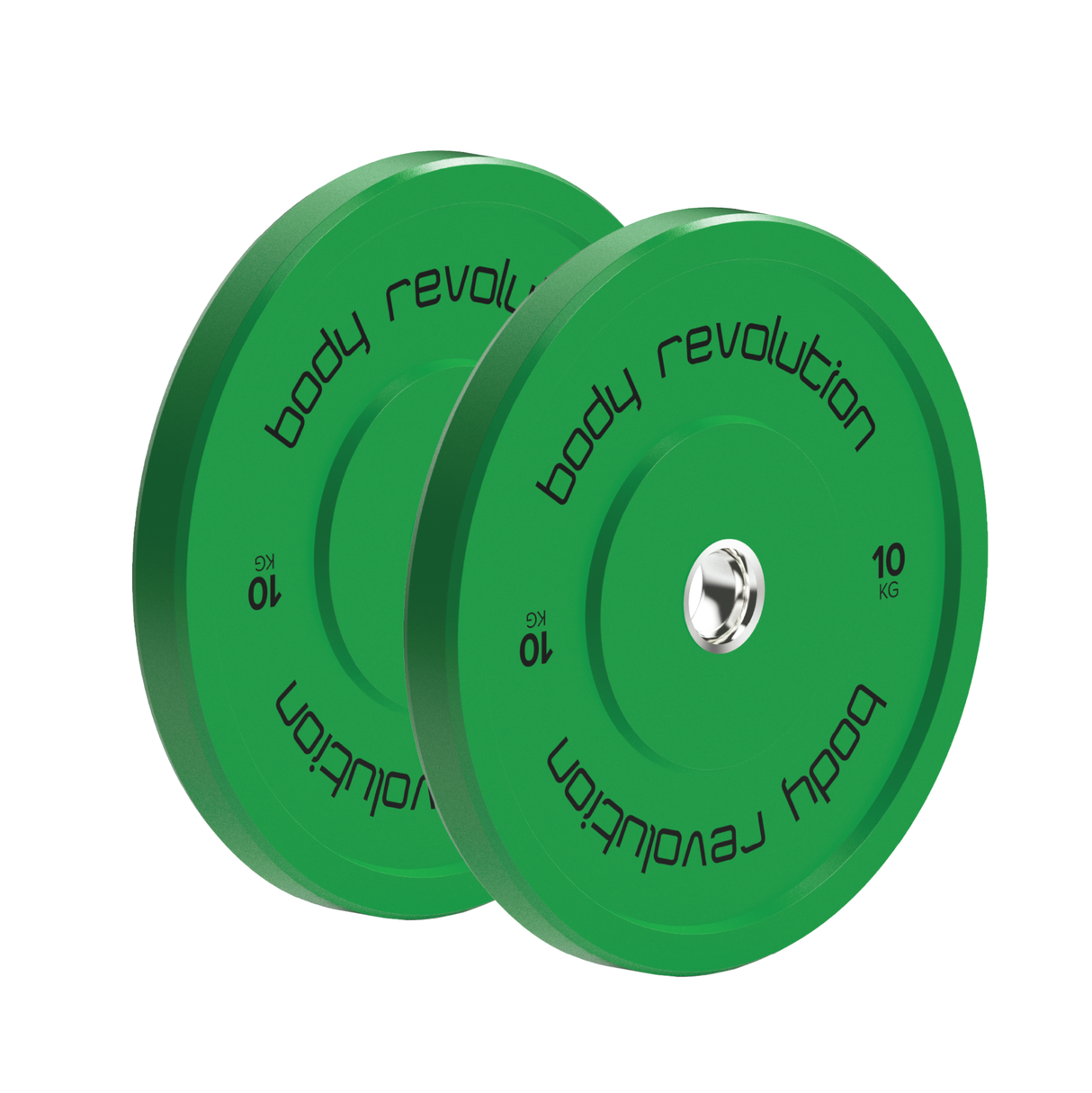 Juego de 2 Discos Bumper Olímpicos de 10 kg Body Revolution  – Verde