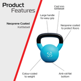 Pesa Rusa Kettlebell de Neopreno Body Revolution - 12Kg