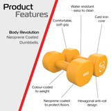 2x Mancuernas de neopreno de 6 kg