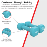 2x Mancuernas de neopreno de 1 kg