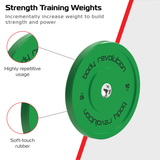 Juego de 2 Discos Bumper Olímpicos de 10 kg Body Revolution  – Verde