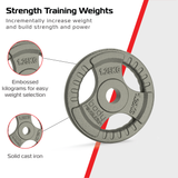 2x Placas de Pesas Disco con Agarre - 1,25Kg