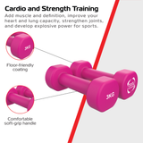 2x Mancuernas de neopreno de 3 kg