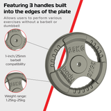 2x Placas de Pesas Disco con Agarre - 25Kg