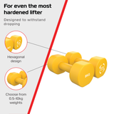 2x Mancuernas de neopreno de 8 kg