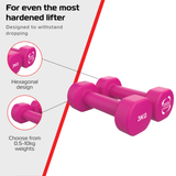 2x Mancuernas de neopreno de 3 kg