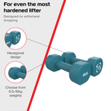 2x Mancuernas de neopreno de 4 kg