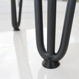 Protectores de patas de horquilla de 10 mm en color gris, con acabado mate y forma redondeada, ideales para proteger superficies