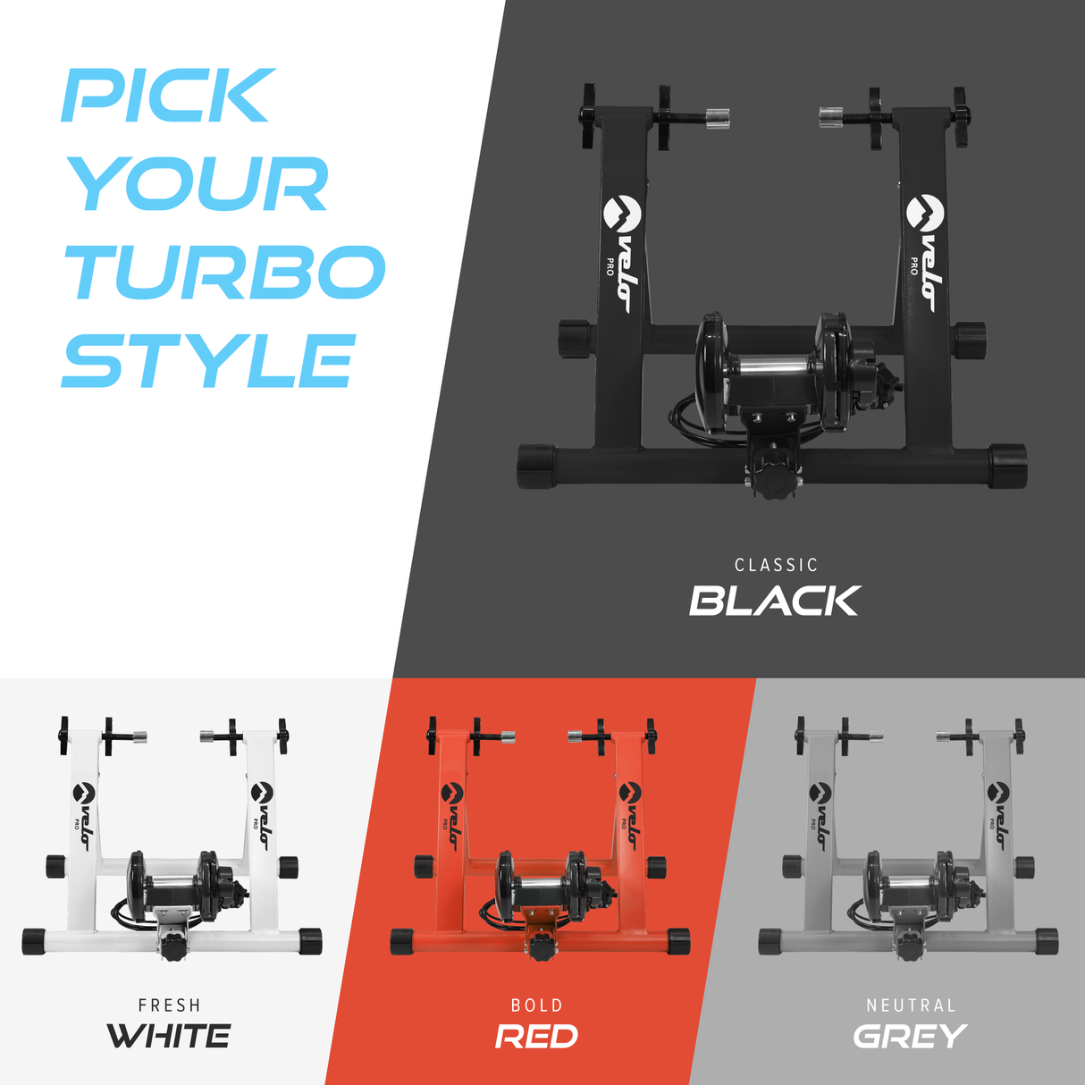 Rodillo Magnético Velo Pro Plateado con alfombrilla, diseño elegante y moderno, ideal para entrenamientos en casa, colores vibrantes
