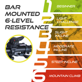 Rodillo magnético Velo Pro plateado con alfombrilla, diseño moderno, textura suave, ideal para entrenamientos en casa y resistencia ajustable