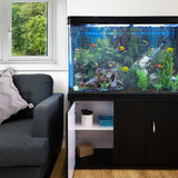 Acuario de 300L con Mueble Negro, Accesorios y Grava Negra