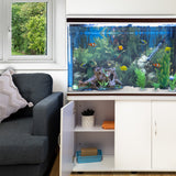 Acuario de 300L con Mueble Blanco, Accesorios y Grava Blanca