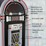 Tocadiscos Retro para Vinilos y USB con Radio