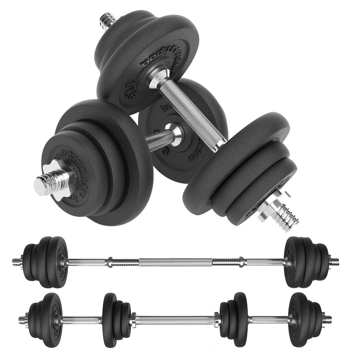 Set de Mancuernas Ajustables de Hierro Fundido 20 kg