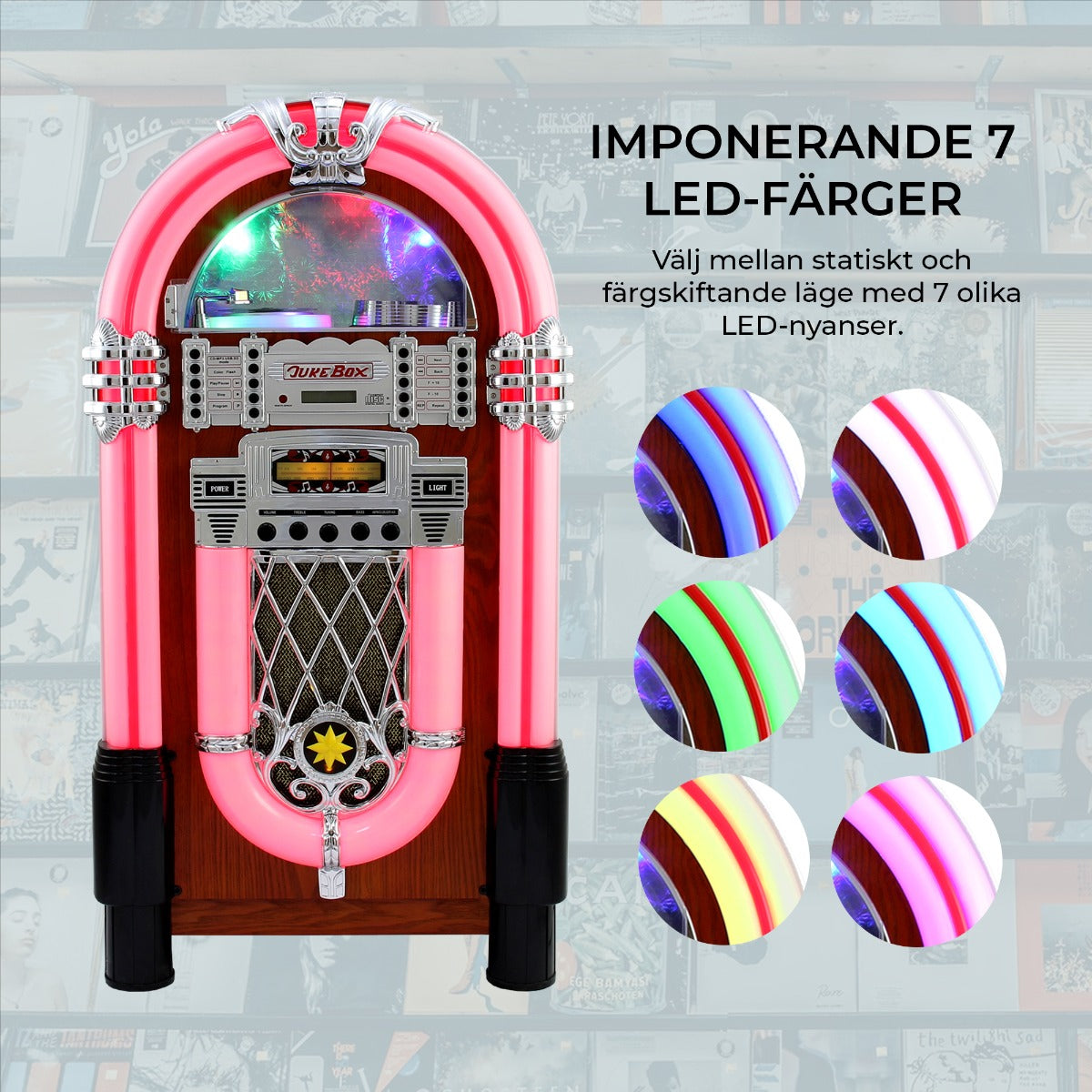 Tocadiscos Retro para CD y USB con Radio – Monster Shop ES