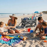 Carrito Plegable Todoterreno para Playa y Festivales Gris