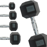 Body Revolution Juego de 2 mancuernas hexagonales de 4 kg