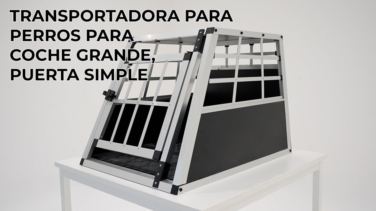 Jaula de Transporte de Coche para Mascotas - Puerta Individual | Grande