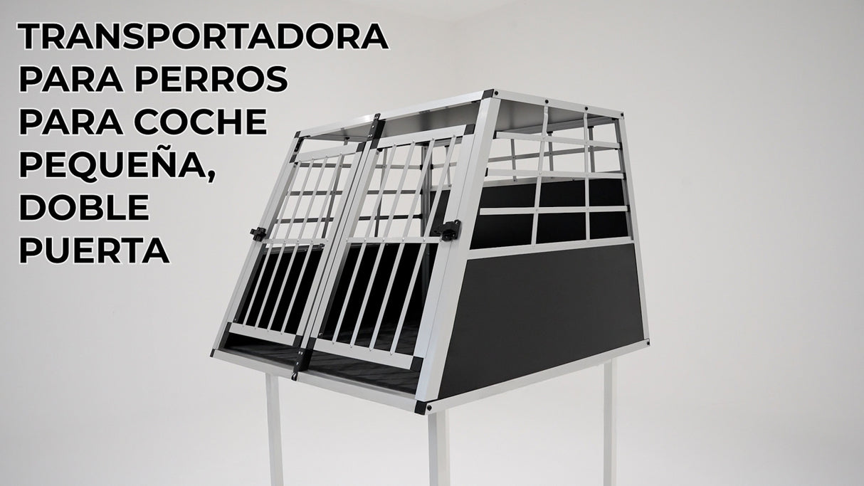 Jaula de Transporte de Coche para Mascotas - Puerta Doble| Pequeño
