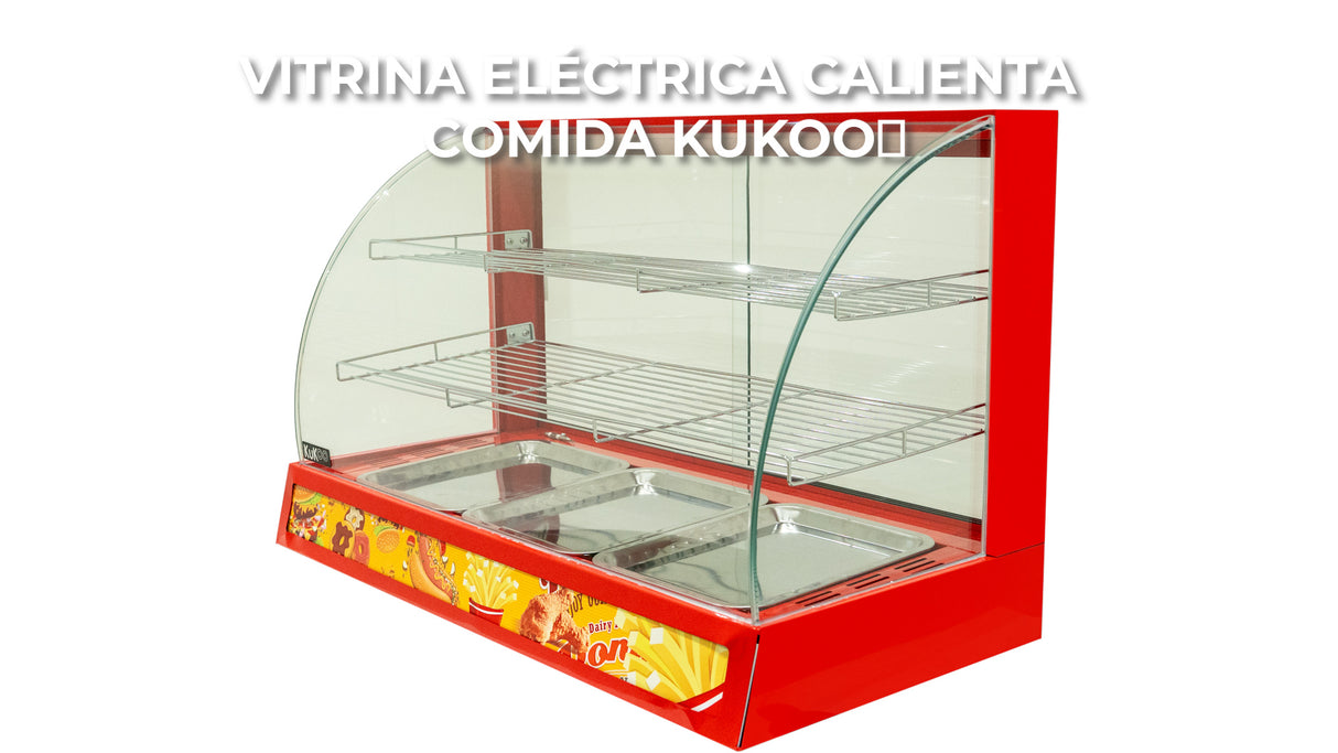 Vitrina Calienta Comida Eléctrica de 90cm KuKoo