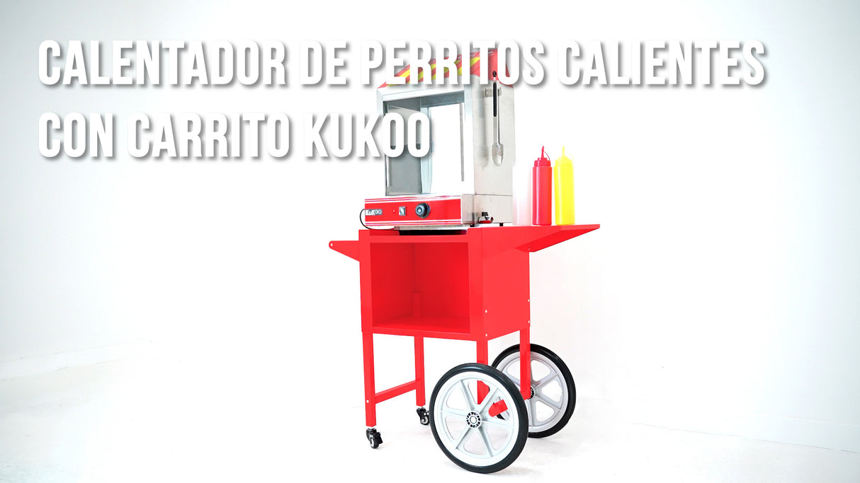 Calentador de Perritos Calientes KuKoo con Carrito