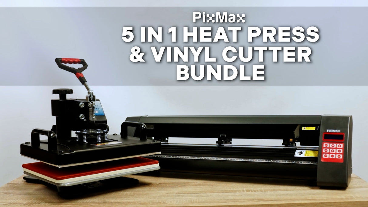 Set de Prensas Térmicas PixMax con Plotter para Corte de Vinilo