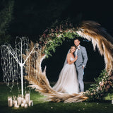 Arco de Boda – Dorado & 1 x Sauce Llorón de 180cm con Luces Blancas Cálidas