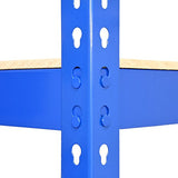 2 Estanterías Metálicas Azules T-RAX de 75 cm x 150 cm x 30 cm con Conectores de Bahía GRATIS
