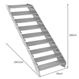 Escalera Galvanizada Ajustable de 9 Escalones – 900mm de Ancho