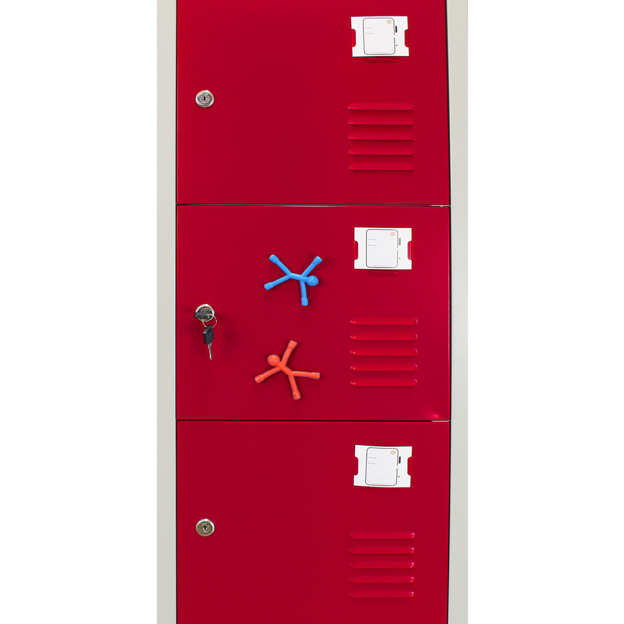 Taquilla para Ensamblar con 6 Puertas Rojas de Acero para Escuelas y Gimnasios