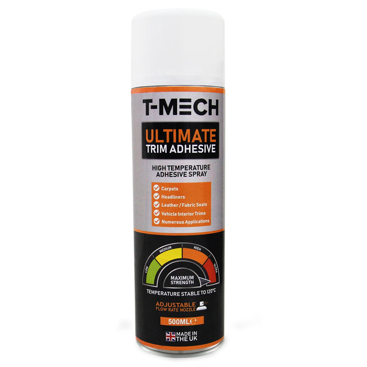 T-Mech  12 x 500ml Resistente Spray Adhesivo Pegamento Alfombras