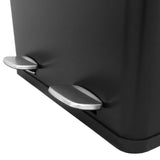 Cubo de Basura con Pedal  Doble 2x30L Reciclaje, Negro