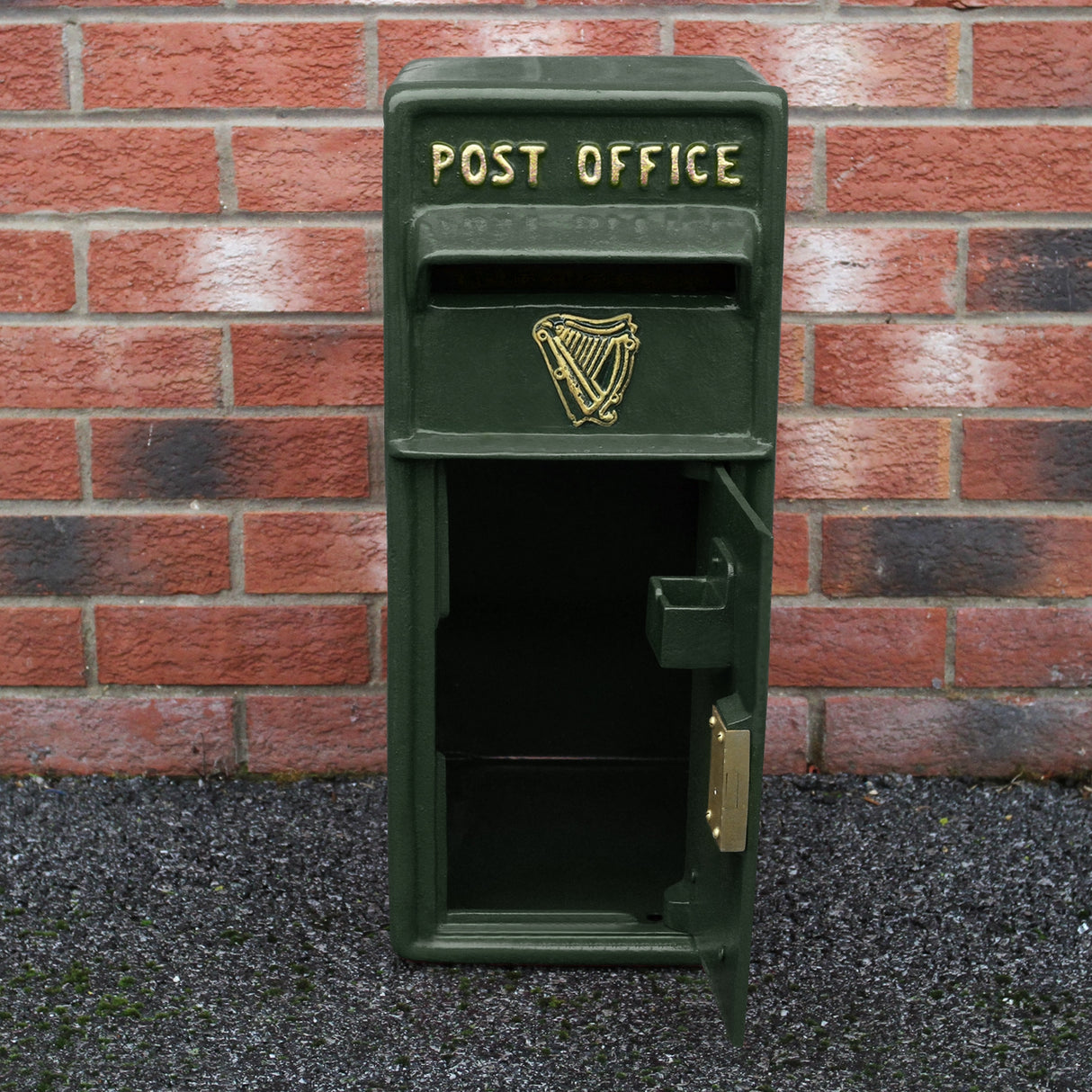 Royal Mail Buzón de Correos Verde Pilar de Hierro Fundido Buzón de Correos para Cartas Montaje para Pared Postal