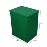 Buzón Verde para Paquetes con Cerradura y Montado en la Pared Buzón de Correo Inteligente para el Exterior