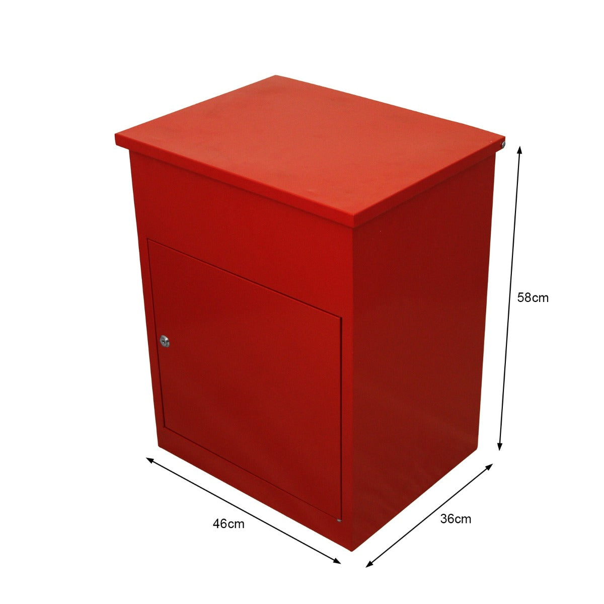Buzón Rojo para Paquetes con Cerradura y Montado en la Pared Buzón de Correo Inteligente para el Exterior
