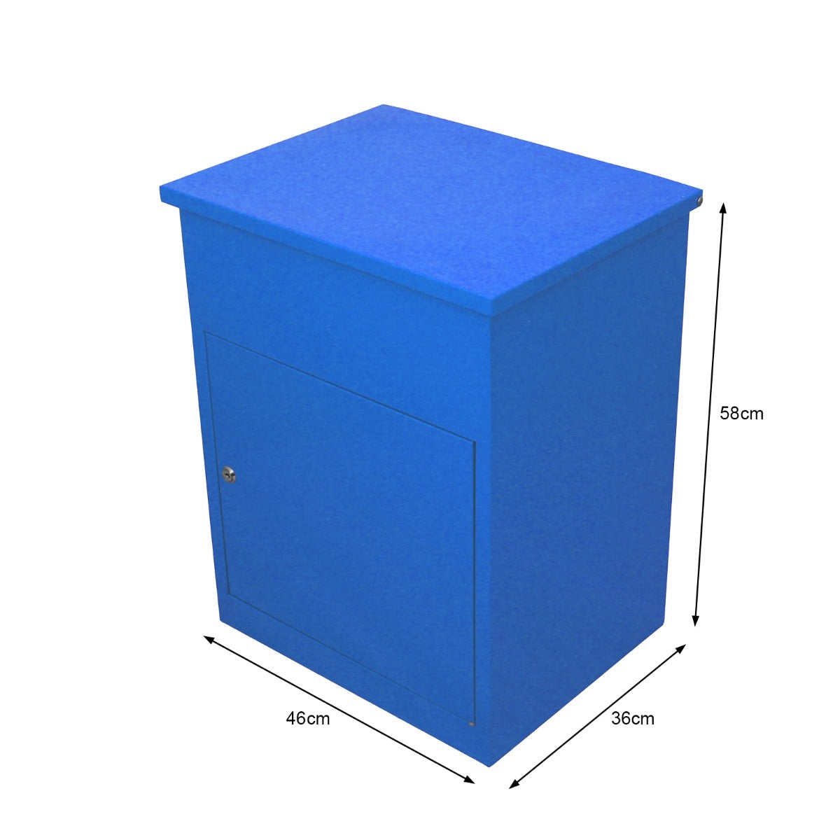 Buzón Azul para Paquetes con Cerradura y Montado en la Pared Buzón de Correo Inteligente para el Exterior