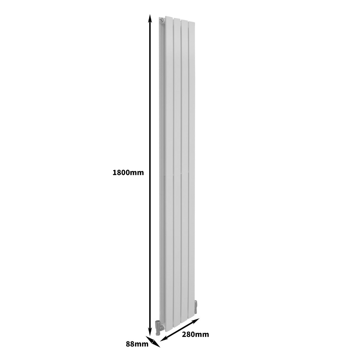 Radiadores de Panel Plano de Diseñador 1800x280mm – Blanco Brillante