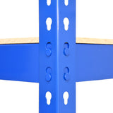 3 Estanterías Metálicas Azules Q-Rax de 90 x 50 x 180cm