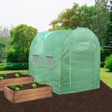 Invernadero Politúnel con Estantería Galvanizada de Jardín Carpa de Cultivo 25mm 3 x 2m