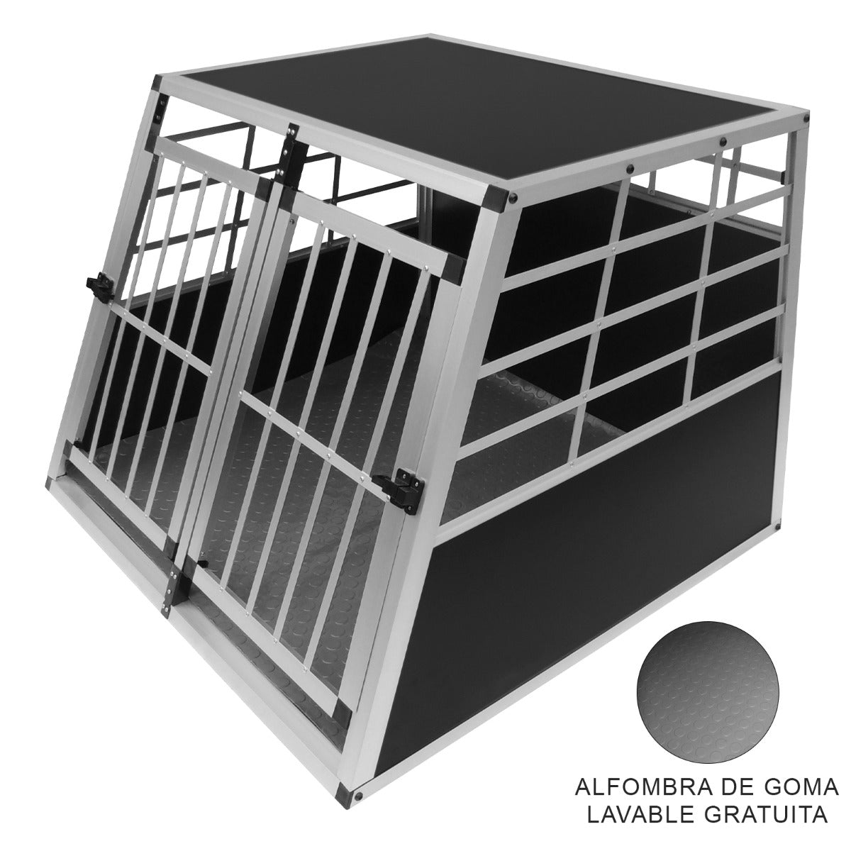 Jaula Coche para Mascotas - Puertas Dobles Grandes